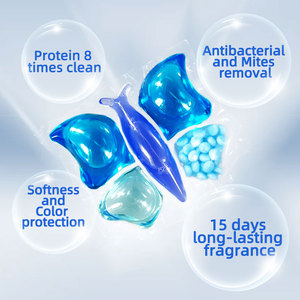 5-en-1 fruits hypoallergéniques parfumés 12g perles de <span class=keywords><strong>lessive</strong></span> écologiques capsules de nettoyage polyvalentes pour l'élimination des taches jetables - Product Image 2