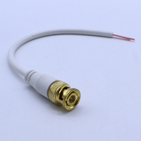 Connecteur de noyau en cuivre pour vidéosurveillance, 1 pièce, homme et femme, vis à souder RG59 avec câble, BNC de 18 polegas