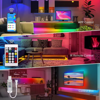 Bandes lumineuses LED intelligentes IP67 360 °   Bande lumineuse LED ronde à pixels adressables RGB intelligente 16 mm DC5V 12V 24V avec application APP Ws2811 Ws2812