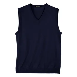 Bán Buôn Chống-Nhăn Người Đàn Ông Của 100% Len Cashmere Dệt Kim V Cổ Áo Thun Lỏng Ấm Vest Áo Len Cho Người Đàn Ông