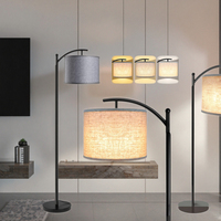 Lampadaire LED Moderne Chic E27 Base Design Vertical Minimaliste pour Salon Moderne Élégant Bureaux Appartements Chic Télécommande