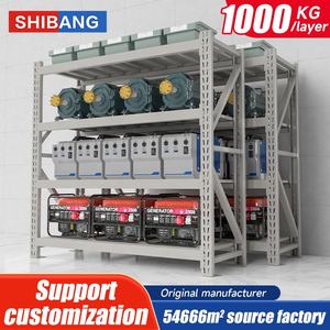 헤비 듀티 4-5단 볼트리스 메탈 선반 저장 랙 시스템 (차고, 창고, 산업용 철제 선반 랙킹 시스템) - Product Image 1