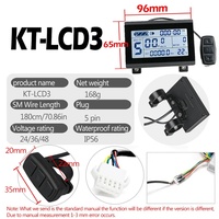 Contrôleur sans balais avec écran, contrôleur à onde sinusoïdale 500W 26A 36V/48V/52V, LCD central/arrière, en aluminium pour vélo électrique