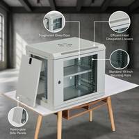 Rak Dinding VBS 6U Terbongkar, Casing Server IT Kecil, Kustomisasi OEM, Ukuran 530x300x400mm
