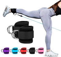 Attelle de cheville réglable, Bande de résistance pour cheville, Sangles de cheville de fitness pour entraînement avec poids et machines à câbles