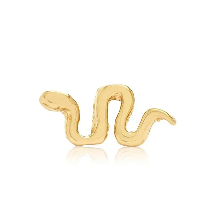 2020 Unieke Dier Minimalistische Sieraden Gold Snake Oorbellen 925