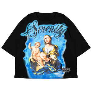 T-shirt de haute qualité de marque 100% coton lourd Hip Hop Vintage Tee T-shirts Lavage à l'acide Imprimé graphique Monstre Enfer T-shirt pour hommes - Product Image 5