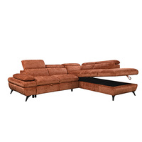 Canapé-lit deux places en forme de L avec rangement, design moderne, mousse durable, écologique, noir, mobilier de maison pour salon