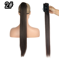 Vente en gros MIAREO Extension de queue de cheval à pince d'aspect naturel pour femmes, longue et droite, en cheveux synthétiques, 22 pouces, style EU/US