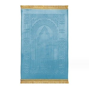 Tapis de Prière en Flanelle Portable et Pliable, Design Ethnique International, Tapis de Culte Lavable en Polyester pour Prières Musulmanes - Product Image 6