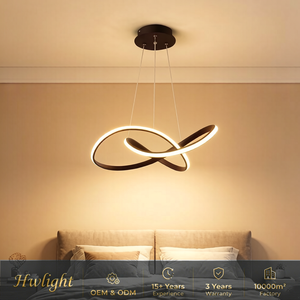 Lustre de décoration intérieure haut de gamme pour salon et salle à manger, anneaux en acrylique, <span class=keywords><strong>suspension</strong></span> artistique à LED - Product Image 1