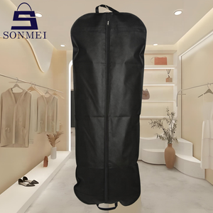 Hochwertige Hot Sale Custom Vlies Black Bride Long Wedding Dress Cover - Product Image 3