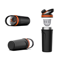 Bouteille shaker de sport en acier inoxydable avec logo personnalisé, pour protéines en poudre, fitness