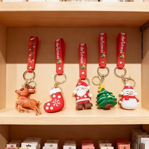 Llavero Navideño con Diseño Personalizado de Ciervo y Muñeco de Nieve, Bonito Llavero para Decoración Navideña, Venta al Por Mayor - Product Image 3