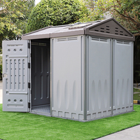 Caseta de Jardín Prefabricada Expandible de Estilo Personalizado, Oficina Móvil, Armario de Almacenamiento Exterior, Estructura de Acero Impermeable