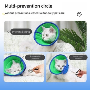 USMILEPET Venta caliente tela transpirable Elizabeth Circle Anti-lamer Anti-morder <span class=keywords><strong>Collar</strong></span> de Aseo para mascotas para gatos y perros - Product Image 4