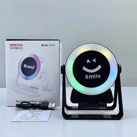 Enceinte Bluetooth ZF18 RGB colorée 5W, mini support de téléphone sans fil, enceinte de table avec rotation à 360 degrés et lecture par capteur.