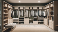 Armoire de garde-robe de placard Offre Spéciale haut de gamme populaire promenade dans une garde-robe de vêtements en bois