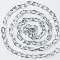Chaîne à maillons en acier soudé ordinaire DIN5685 DIN763 3MM 4MM 5MM 6MM longue et courte chaîne de traînée en fer galvanisé et en matière plastique au zinc