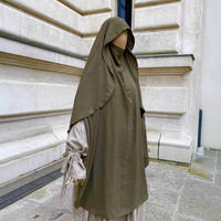Sharut 20205 Nouveau Niqab Voile de Haute Qualité pour Femmes Musulmanes Pudiques, Hijab de Prière Long, Jilbab avec Attache Arrière, Hijab Jazz Crêpe Khimar