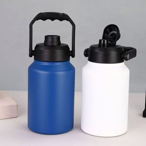 Seau à glace isotherme de camping 64 oz, bouteille d'eau en acier inoxydable, thermos portable 128 oz avec couvercle - Product Image 2
