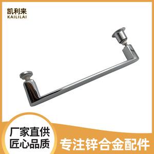 Manija Kellyto K227 de aleación de zinc con espaciado de orificios de 200 mm, cromada, para puerta de ducha - Product Image 5