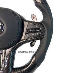 Volante de Coche Personalizado de Fábrica en Fibra de Carbono Negra con Cuero y LED para <span class=keywords><strong>BMW</strong></span> G20 G28 G30 G38 G32 G31 G87 - Product Image 3