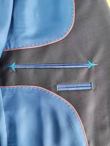 Traje <span class=keywords><strong>de</strong></span> boda a medida <span class=keywords><strong>de</strong></span> <span class=keywords><strong>alta</strong></span> calidad para hombre 100% lana 120-150 'tela súper británica diseño <span class=keywords><strong>de</strong></span> <span class=keywords><strong>alta</strong></span> <span class=keywords><strong>costura</strong></span> <span class=keywords><strong>de</strong></span> un solo pecho para hombres - Product Image 4