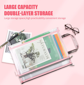 Yeeyomy Túi Khó<span class=keywords><strong>a</strong></span> Kéo Trong Suốt Trơn Bóng EVA Túi Phân Loại Tập Tin Sách Giáo Khoa Truyện Tranh Cho Đồ Dùng Học Tập Văn Phòng - Product Image 4