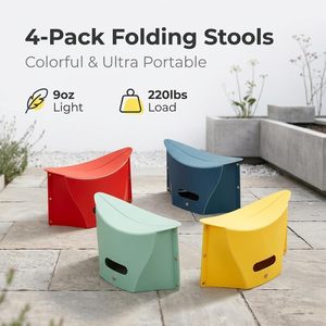 Ultra Thin Portable Folding Travel <b>Stool</b> Lightweight Outdoor Camping <b>Seat</b> Compact Collapsible Chair - Product Image 4