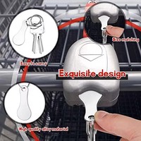 Porte-clés décapsuleur 2-en-1 en métal pour chariot de supermarché, avec logo personnalisé gravé, cadeaux promotionnels européens