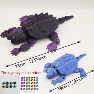 Vashine - Figura de acción de tortuga de cristal flexible impresa en 3D, colección de juguetes de animales, juguetes de Chelydra para el zoológico, decoración del hogar - Product Image 6