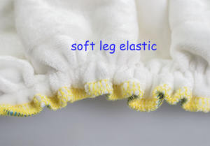 Couches réutilisables en tissu AIO pour bébé, tout en un, lavables pour la <span class=keywords><strong>nuit</strong></span> avec doublure en velours élastique doux et amovible - Product Image 5