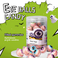 Bonbons Gélifiés Halal en Forme d'Œil, Bonbons Mous au Goût Exquis, Vente en Gros de Bonbons Gélifiés en Forme d'Œil 3D, Mélange de Bonbons Sucrés, Confiserie en Forme de Boule, Vente en Gros Personnalisée