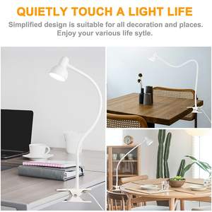 Clip sur la lumière <span class=keywords><strong>lampe</strong></span> de lecture 3000-6500K 10 niveaux de luminosité <span class=keywords><strong>pince</strong></span> lumière LED <span class=keywords><strong>lampe</strong></span> de bureau Flexible col de cygne <span class=keywords><strong>livre</strong></span> lumière - Product Image 3