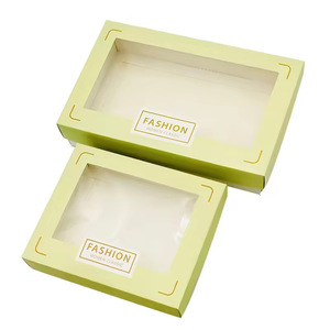 Biểu tượng tùy chỉnh in ấn vớ khăn Hộp bao bì Kraft hộp giấy với cửa sổ PVC - Product Image 4