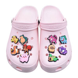 Zapatos de lujo decoración personalizada encanto dibujos animados Poke <span class=keywords><strong>Pika</strong></span> Bulbasaur Psyduck Charmander Gengar encantos DIY accesorios diseñador - Product Image 2