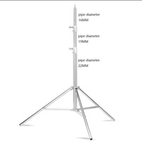 Support de Trépied Photo Professionnel en Acier Inoxydable Réglable 2M de Haute Qualité pour Studio Vidéo avec Flash et Boîte à Lumière