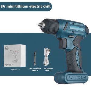 Mini Power Tool 8V Lithium <b>Drill</b> Rechargeable <b>Hand</b> Multi-function Household Screwdriver Set N367 Mini Power Tool 8V Lithium Elec - Product Image 3