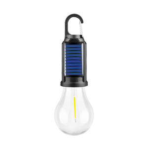 Lampe de camping LED rechargeable solaire de type C, ampoule d'éclairage d'urgence pour l'extérieur, jardin, lampe d'ambiance à intensité variable - Product Image 1