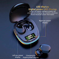 TWS G9S F9 E6S A7s Sports sans fil pour casque Bluetooth avec réduction du bruit et affichage LED pour les jeux