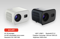 Mini projecteur portable A1 4K le plus vendu, WIFI 5G, écran miroir, Android 11 H713, 160 ANSI, home cinéma, mini projecteur intelligent A1