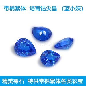 Cadermay Pear Cut Blue Synthetic Sapphire Loose Stone For Jewelry Making - Product Image 5