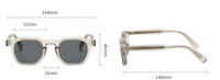 Lunettes de soleil unisexes tendance, protection UV400, lunettes de soleil de haute qualité, monture CP, verres PC, lunettes de soleil carrées