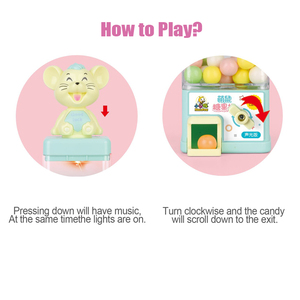 Musical &amp; Flashing <strong>Mouse</strong> <strong>Mini</strong> Candy Dispenser <strong>Toy</strong> With Fruity Hard Candies Gumball Candy Machine <strong>Toys</strong> - Product Image 2
