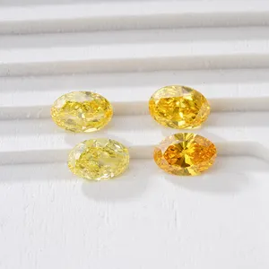 Starsgem新产品椭圆形切割黄色实验室种植钻石工厂价格实验室钻石