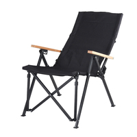 Chaise pliante légère pliante en métal à 4 positions avec dossier réglable pour la pêche, la randonnée et le camping avec accoudoir
