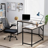 Table d'ordinateur en métal Simple en forme de L, bureau robuste pour ordinateur portable