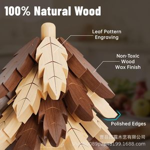 Salvamanteles de madera maciza con forma de árbol, aislante térmico, decoración creativa para escritorio, salvamanteles para mesa del hogar, salvamanteles para ollas - Product Image 3