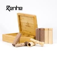 Diffuseur d'huile essentielle d'aromathérapie portable en gros Tube d'inhalateur nasal vide Logo personnalisé Inhalateur nasal en bois avec coton
